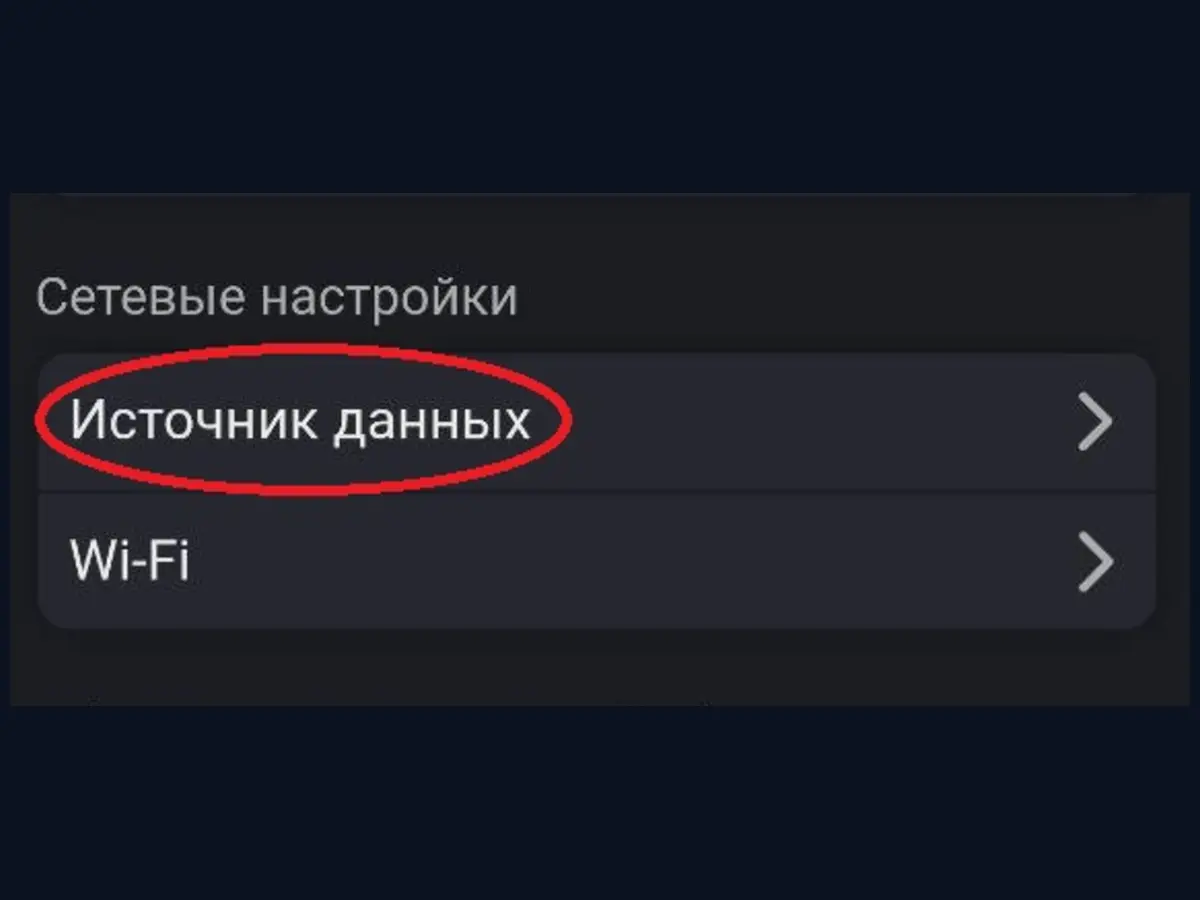 Раздел Источник данных